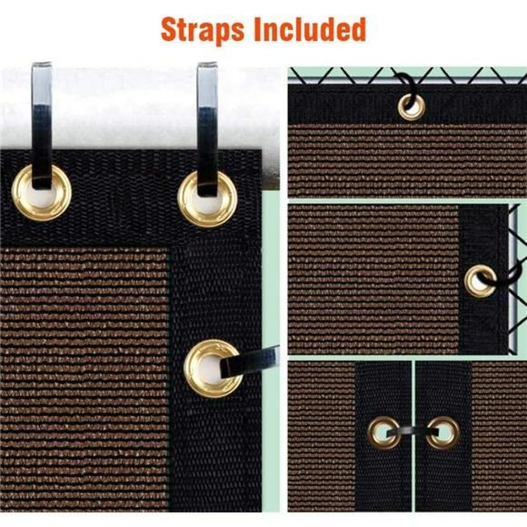 6x50ft Privacy Screen Fence, Garden Windscreen Mesh Shade Sail Net Barrier - Picture 5 of 6